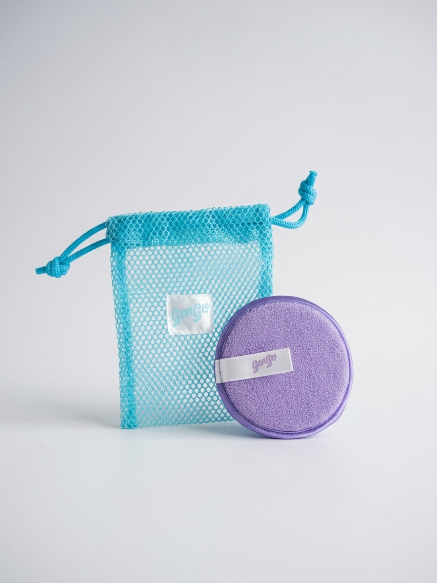 Reusable Double-Sided Cleansing Pads (Set of 2 + Wash Bag)