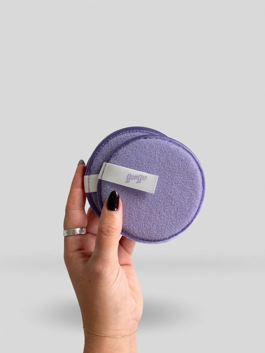 Reusable Double-Sided Cleansing Pads (Set of 2 + Wash Bag)
